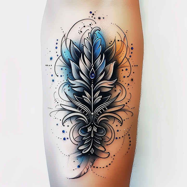 feathers tattoo design ideas pure shape ornamental embodying endurance