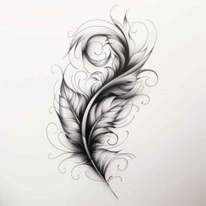 feathers tattoo design ideas open space ornamental represents determination