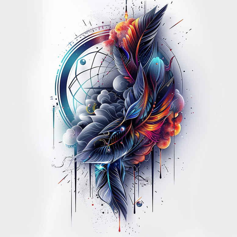 feathers tattoo design ideas monochrome shading for lower leg