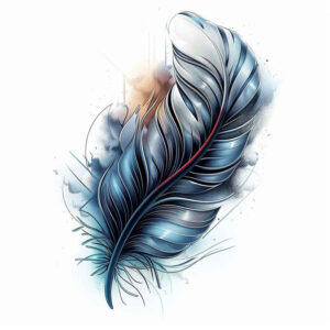 feathers tattoo design ideas clean lines soft endurance and power