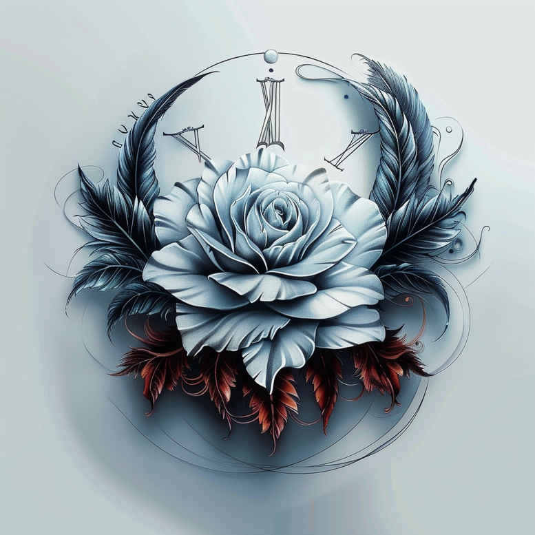 feathers tattoo design ideas pure shape soft shading stands for strength