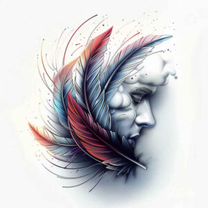 feathers tattoo design ideas no background soft symbol of resilience