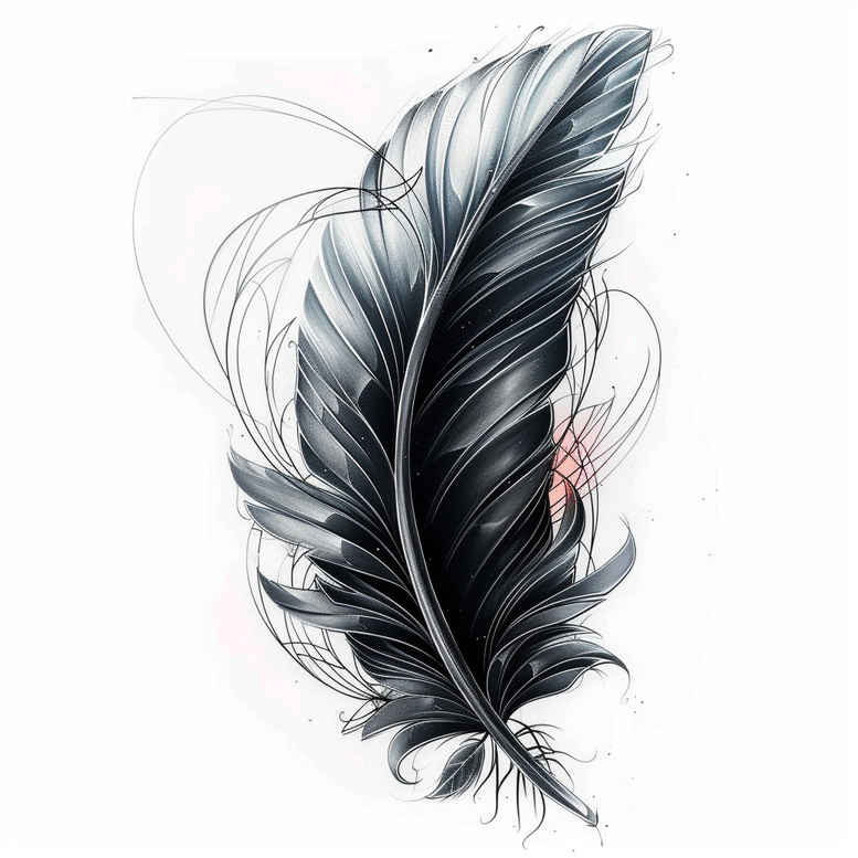 feathers tattoo design ideas pure motif subtle gradients for upper thigh