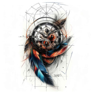 feathers tattoo design ideas concise subtle motion embodying courage