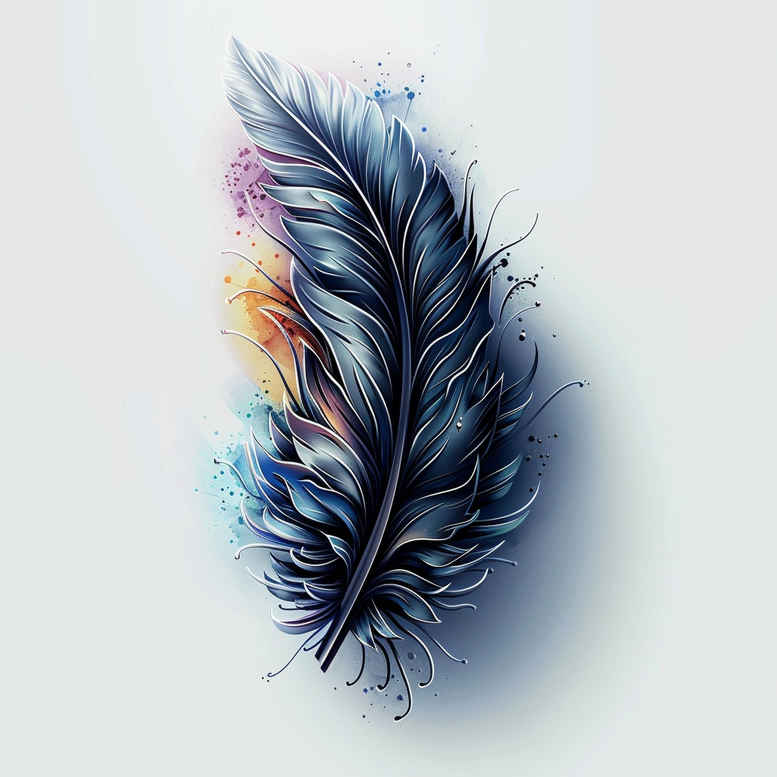 feathers tattoo design ideas no fill subtle motion for arm