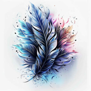 feathers tattoo design ideas understated subtle motion for calf