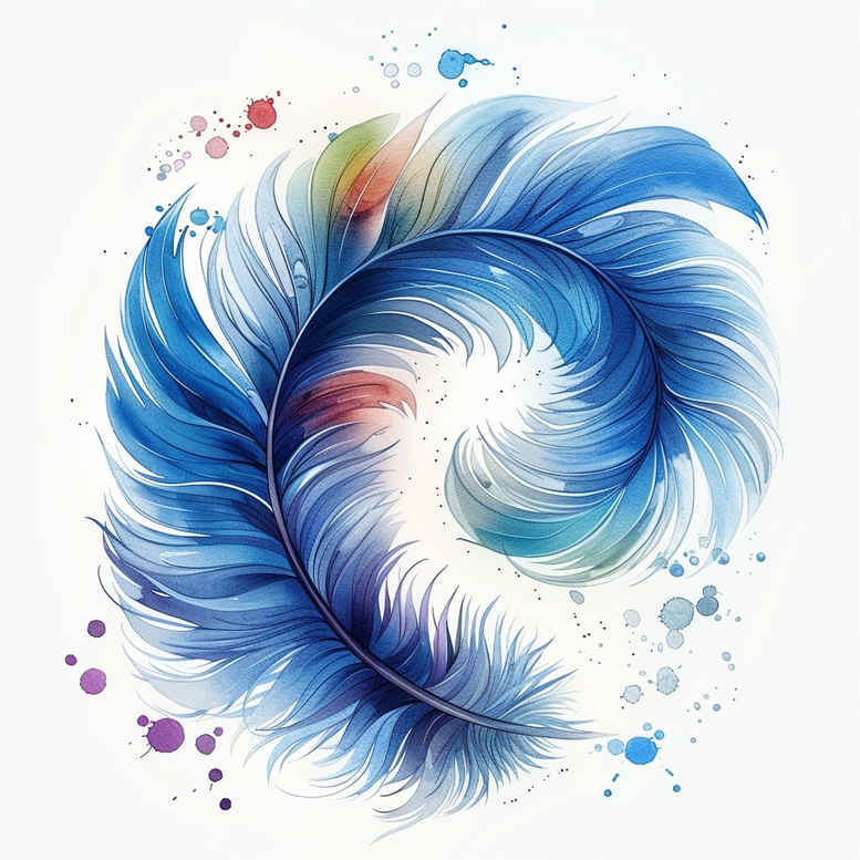 feathers tattoo design ideas no fill subtle motion strength and power