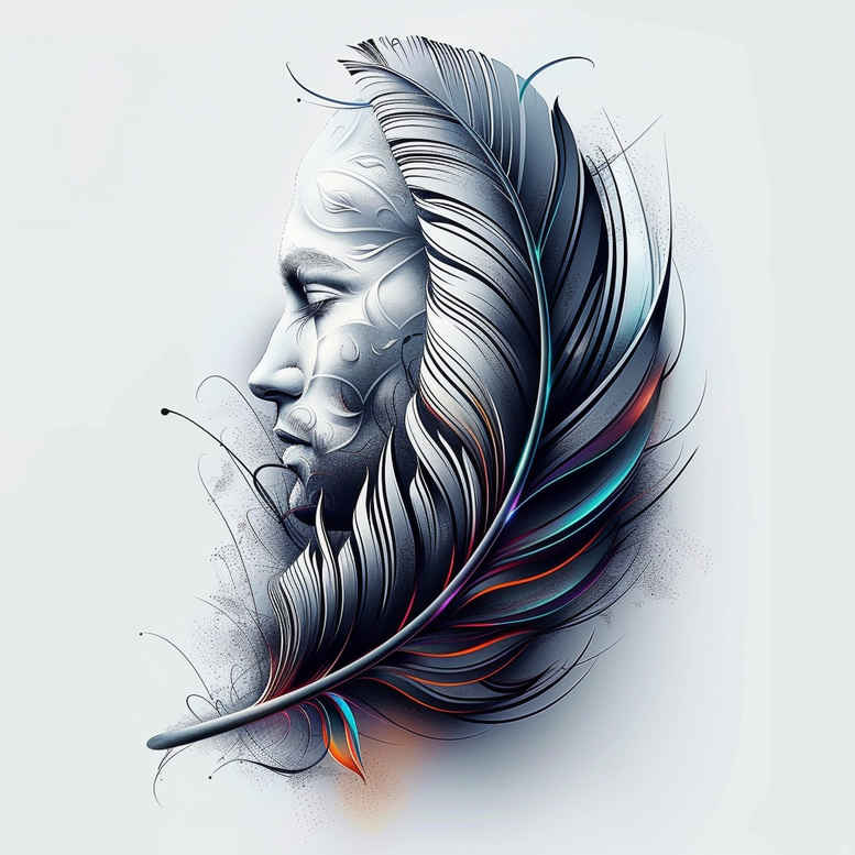 feathers tattoo design ideas no shading symbolic meaning stands for resilience