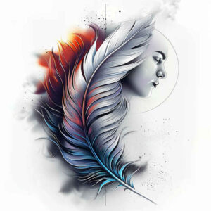 feathers tattoo design ideas fine dot textured embodying determination