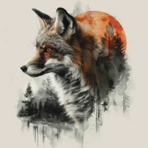fox-with-detail-neotraditional-subtle-tone-for-thigh – tattoo design ideas free ai generated – Gallery: foxes-inkby-ai