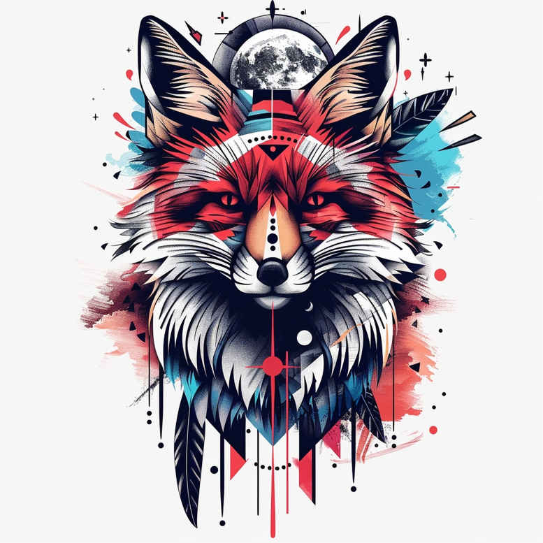 fox-subtle-neotraditional-clean-contrast-for-side – tattoo design ideas free ai generated – Gallery: foxes-inkby-ai
