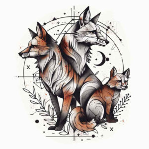 fox-and-wind-neotraditional-modern-twist-for-thigh – tattoo design ideas free ai generated – Gallery: foxes-inkby-ai