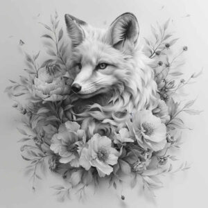 cunning-fox-realism-real-life-shading-for-sternum – tattoo design ideas free ai generated – Gallery: foxes-inkby-ai