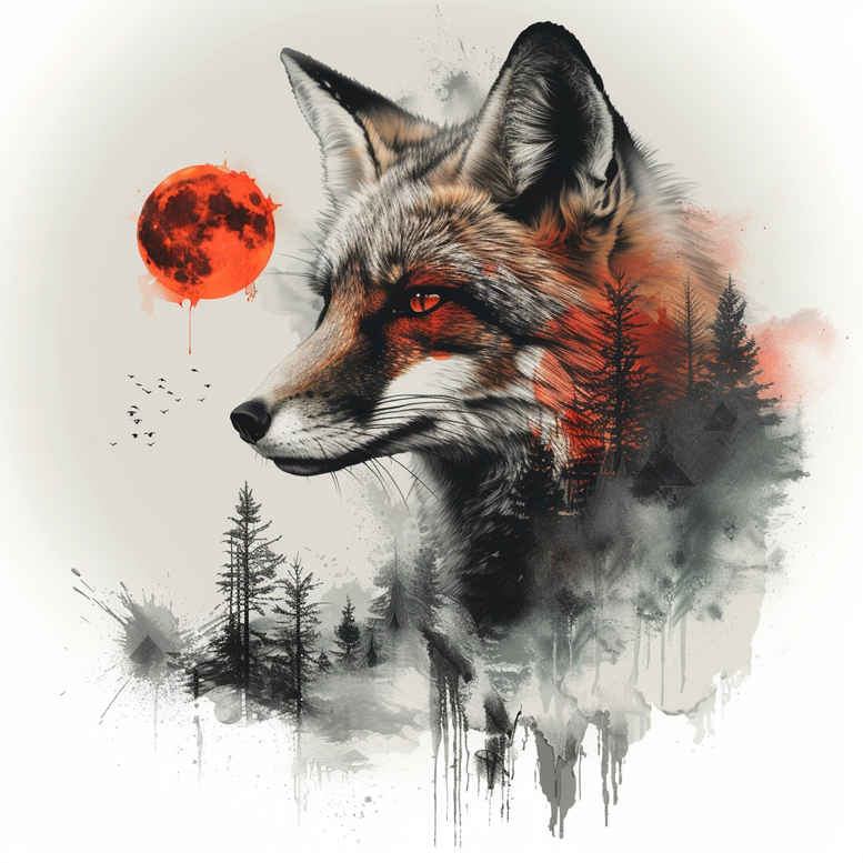 artistic-fox-realism-depth-illusion-for-heel – tattoo design ideas free ai generated – Gallery: foxes-inkby-ai
