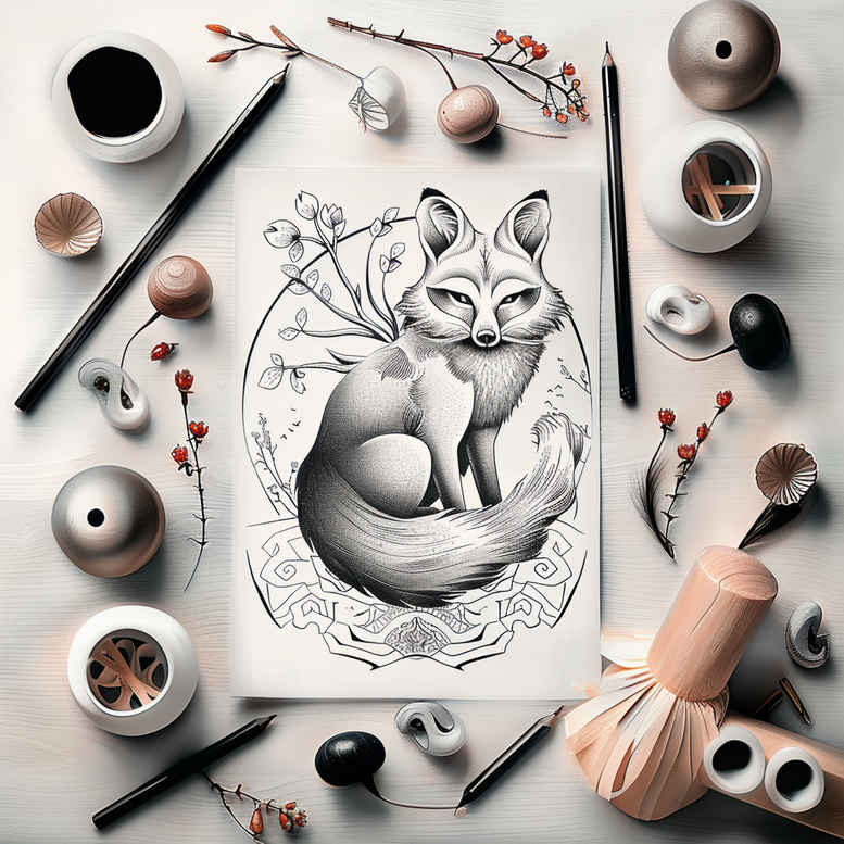 for-women-neotraditional-layered-inks-for-ribs – tattoo design ideas free ai generated – Gallery: foxes-inkby-ai