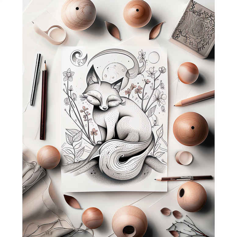 fox-and-wind-neotraditional-textured-shading-for-lower-back – tattoo design ideas free ai generated – Gallery: foxes-inkby-ai