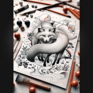 fox-wildlife-tattoo-realism-sharp-focus-for-stomach – tattoo design ideas free ai generated – Gallery: foxes-inkby-ai