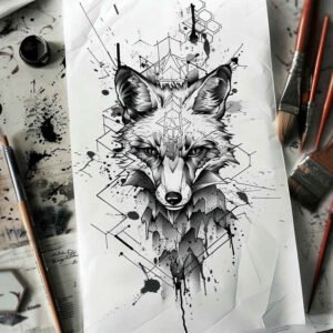 fox-with-ears-realism-clean-whites-for-wrist-side – tattoo design ideas free ai generated – Gallery: foxes-inkby-ai