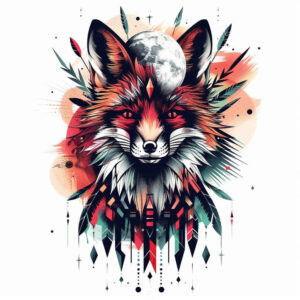 fox-3d-tattoo-surrealism-hallucinatory-for-lower-chest – tattoo design ideas free ai generated – Gallery: foxes-inkby-ai