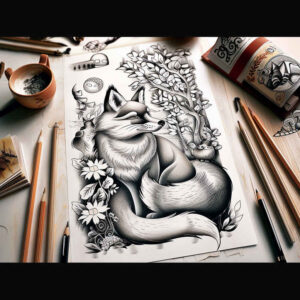 realistic-fox-neotraditional-refined-lines-for-lower-thigh – tattoo design ideas free ai generated – Gallery: foxes-inkby-ai