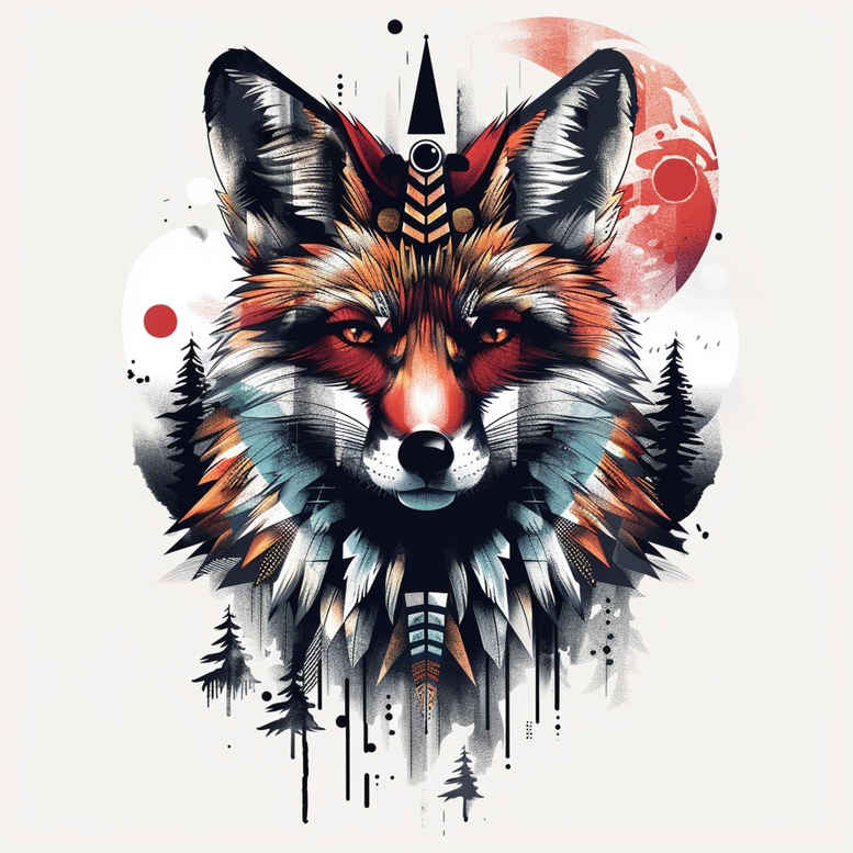 foxes tattoo design ideas Realism organic structure agile stands for strength