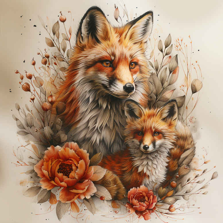 foxes tattoo design ideas Realism portrait realism animated shows perseverance