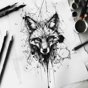 foxes tattoo design ideas bold texture artistic for hand