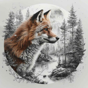 foxes tattoo design ideas Surrealism psychic energy artistic for wrist