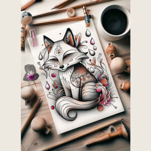 foxes tattoo design ideas classic motifs dynamic pose for elbow