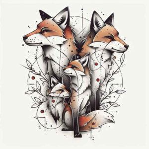 foxes tattoo design ideas phantasmagoric expressive eyes for collarbone