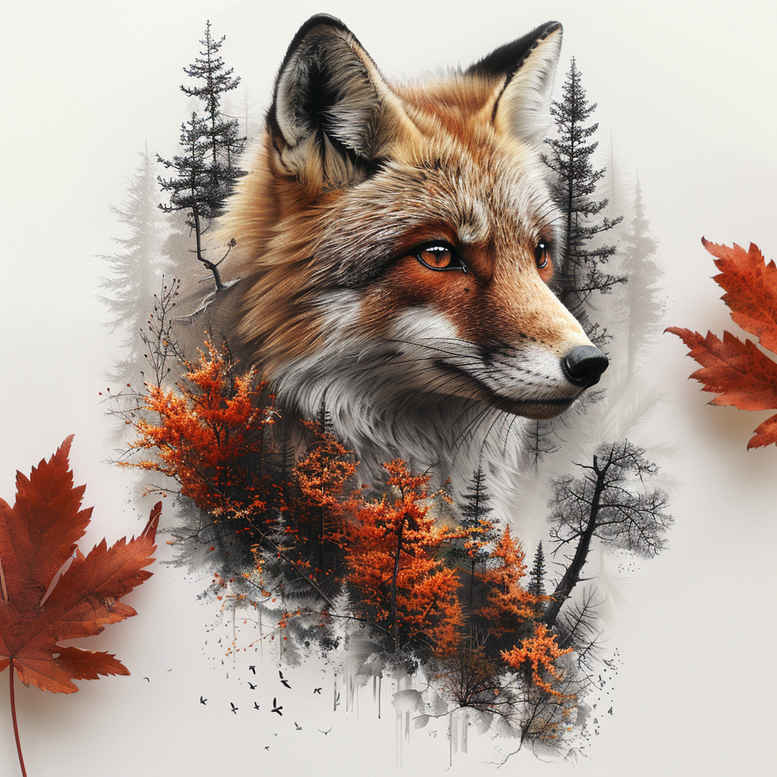 foxes tattoo design ideas fluid motion fine lines stands for determination