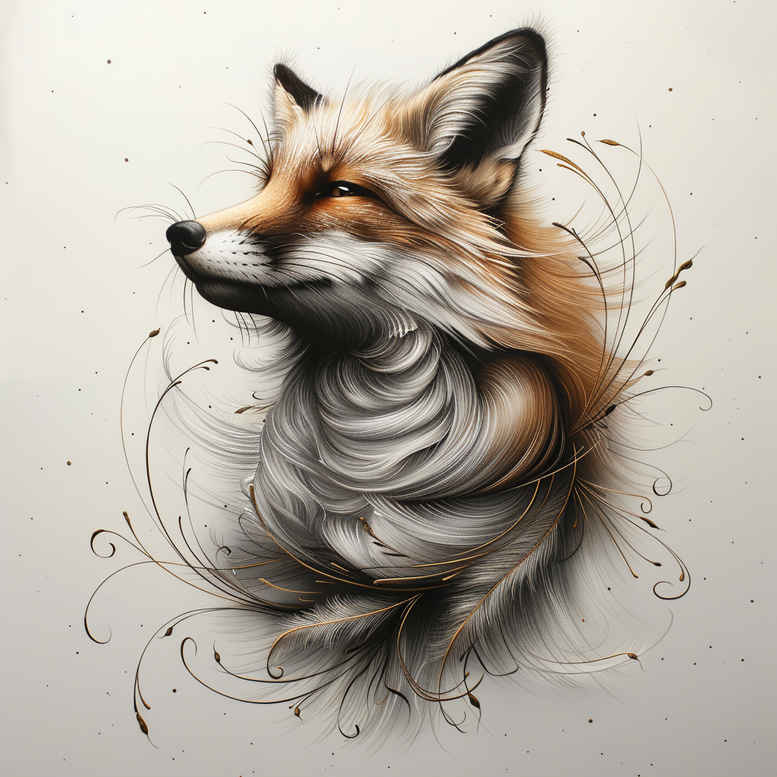 foxes tattoo design ideas Surrealism phantasm mystical represents determination