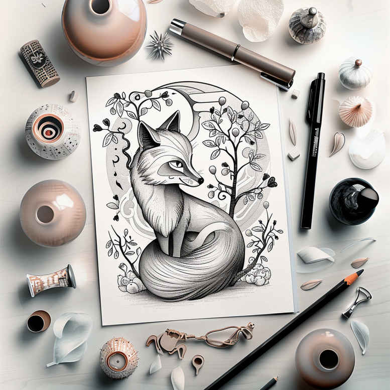 foxes tattoo design ideas clean fill sharp ears for upper arm