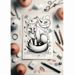 foxes tattoo design ideas layered fill sharp features for temple