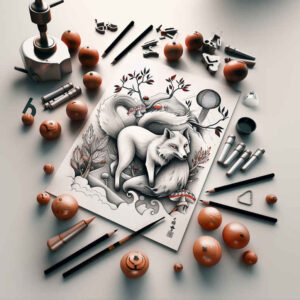 foxes tattoo design ideas photo-realistic sleek for upper thigh