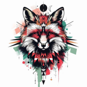 foxes tattoo design ideas Surrealism illusionary sleek represents determination