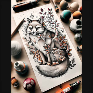 foxes tattoo design ideas Realism realistic color swift for full back