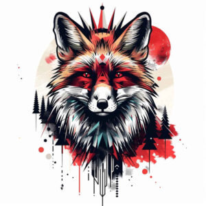 foxes tattoo design ideas saturated watchful symbolising courage