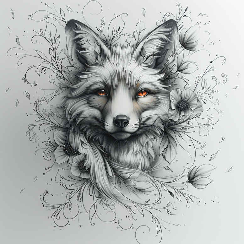 foxes tattoo design ideas color depth whimsical for side torso