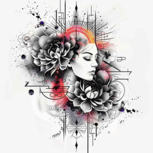 elegant-geisha – tattoo design ideas free ai generated – surrealism-blurred-boundaries – for-wrist – Gallery: geisha-inkby-ai