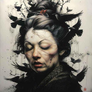 fan – tattoo design ideas free ai generated – neotraditional-gradient-fills – for-forearm – Gallery: geisha-inkby-ai