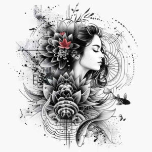 geisha – tattoo design ideas free ai generated – realism-tonal-depth – for-triceps – Gallery: geisha-inkby-ai
