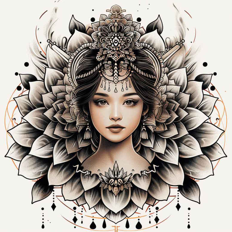 geisha-with-detail – tattoo design ideas free ai generated – realism-transparent-layer – for-chest – Gallery: geisha-inkby-ai