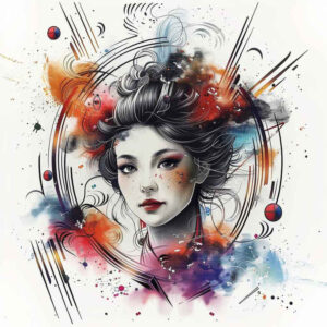 japanese-culture – tattoo design ideas free ai generated – realism-realistic-shadowing – for-spine – Gallery: geisha-inkby-ai
