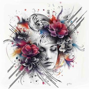 japanese-motif – tattoo design ideas free ai generated – realism-balanced-light – for-lower-arm – Gallery: geisha-inkby-ai