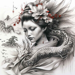 geisha tattoo design ideas depth perception artistic embodying determination