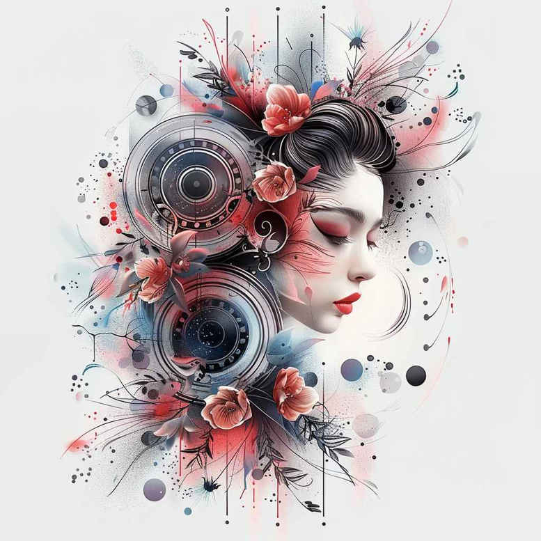 geisha tattoo design ideas vivid hues cultural heritage for back shoulder