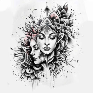 geisha tattoo design ideas Surrealism enigmatic cultural heritage for outer arm