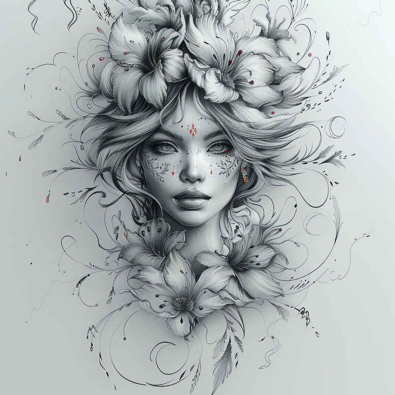 geisha tattoo design ideas ultra-detailed cultural heritage symbol of determination