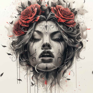 geisha tattoo design ideas sharp contrast delicate shading resilience and power